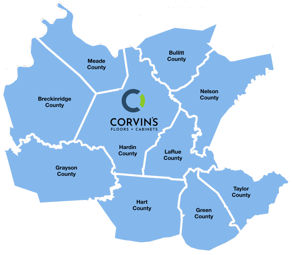 Map | Corvin's Floors & Cabinets