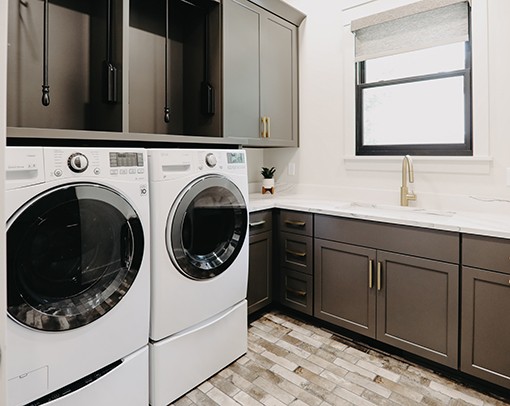 Laundry room flooring | Corvin's Floors & Cabinets